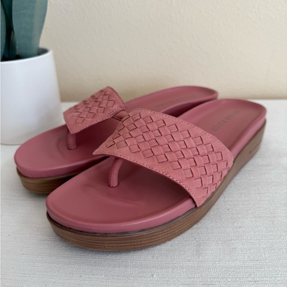 Donald J. Pliner Shoes - New Donald Pliner Mauve Pink Woven Leather Slide Sandals